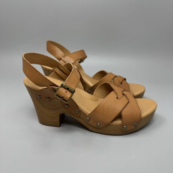 KORKS Womens US 8 Caramel Brown Leather PLAFORM BAGLEY SANDALS  Strappy main image 7